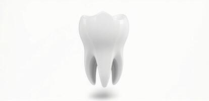 White tooth on a white background banner photo