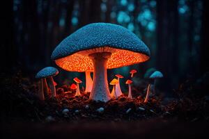 magic mushrooms cubensis amanita muscaria photo