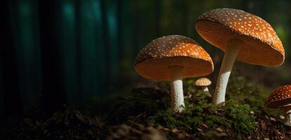 magic mushrooms cubensis amanita muscaria banner photo