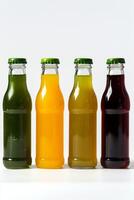 natural drinks juices in bottles photo