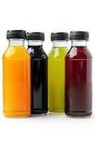 natural drinks juices in bottles photo