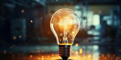 light bulb infographic idea photo