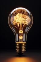 light bulb infographic idea photo