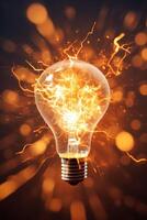 light bulb infographic idea photo