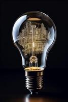 light bulb infographic idea photo
