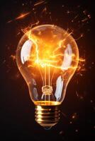 light bulb infographic idea photo