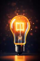 light bulb infographic idea photo