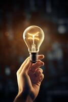 light bulb infographic idea photo