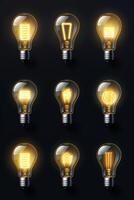 light bulb infographic idea photo