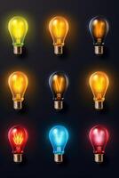 light bulb infographic idea photo