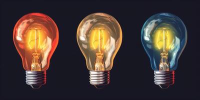 light bulb infographic idea photo