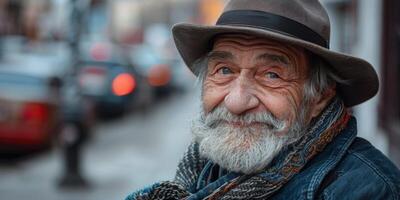 portrait of an elderly beautiful man photo