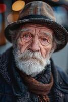portrait of an elderly beautiful man photo