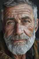 portrait of an elderly beautiful man photo