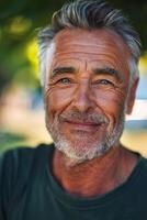 retrato de un mayor hermosa hombre foto