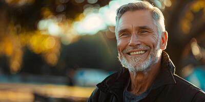 portrait of an elderly beautiful man photo