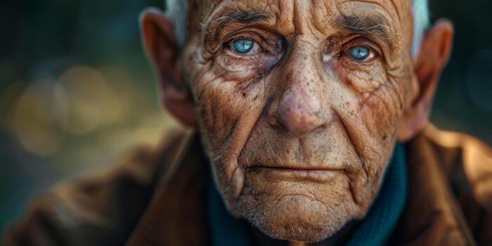 portrait of an elderly beautiful man photo