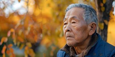 portrait of an elderly beautiful man photo