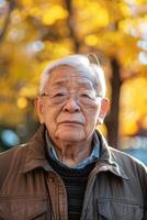 portrait of an elderly beautiful man photo