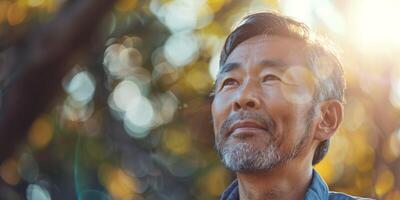 portrait of an elderly beautiful man photo