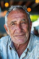 retrato de un mayor hermosa hombre foto