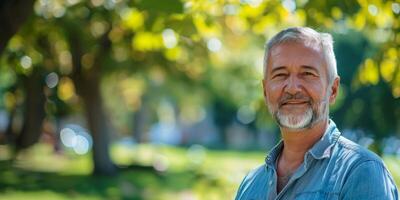 portrait of an elderly beautiful man photo