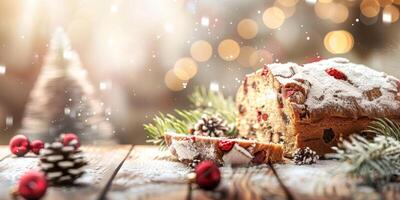 nuevo año Navidad horneando pastel dulces foto