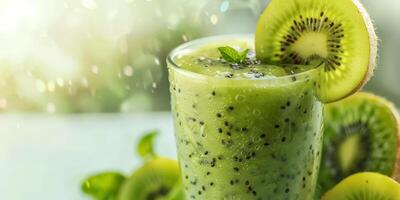 fresh kiwi natural juice photo