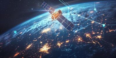 satellite in Earth orbit photo