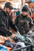 donating food boxes to help those in need photo