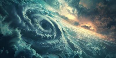 tropical cyclone as seen from Earth orbit photo
