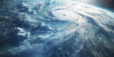 tropical cyclone as seen from Earth orbit photo