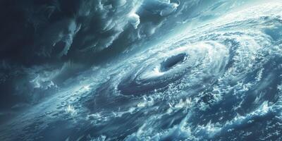 tropical cyclone as seen from Earth orbit photo