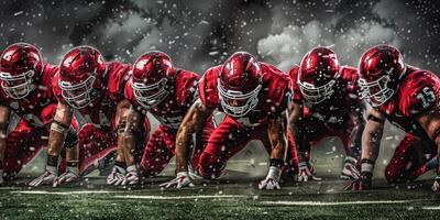 American football players on the field photo