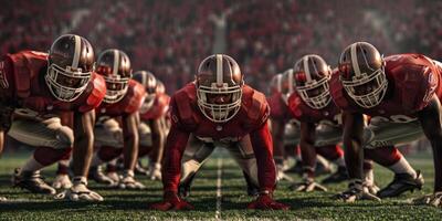 American football players on the field photo