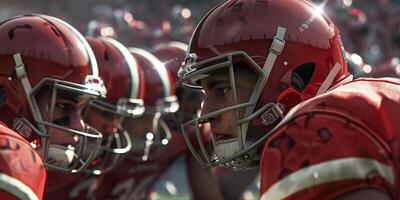 American football players on the field photo