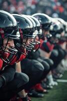 American football players on the field photo