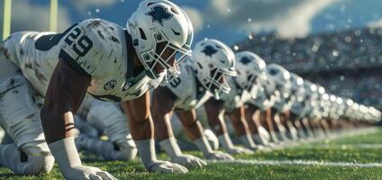 American football players on the field photo