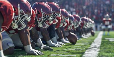 American football players on the field photo