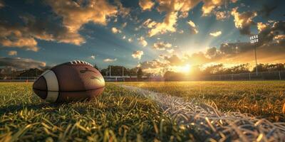 American football players on the field photo