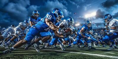 American football players on the field photo