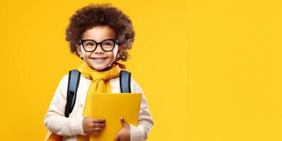 children with books and backpacks back to school photo