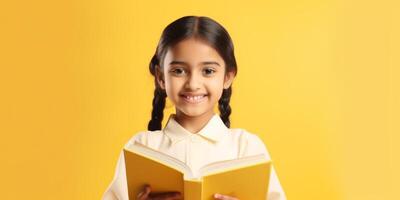 children with books and backpacks back to school photo