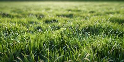 verde césped en el pasto foto