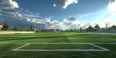 lawn on a football field photo