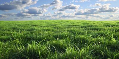 Green grass in the pasture photo