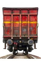 freight train on rails photo