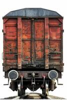 freight train on rails photo