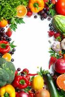 vegetable and fruit on a white background photo