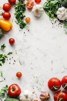 vegetable and fruit on a white background photo